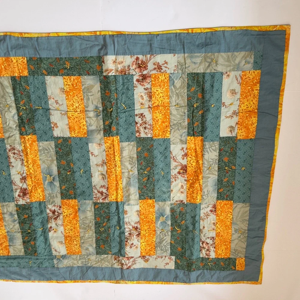 Handmade patchwork tied